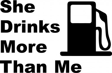 She drinks more than me